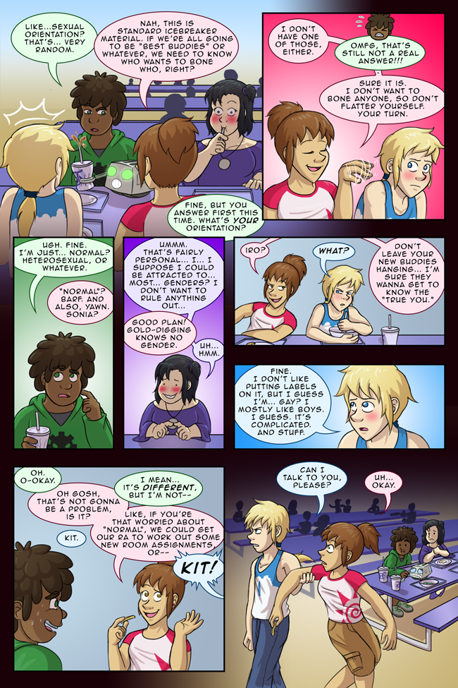 'What have I told you about title-dropping in the middle of a chapter?!' True Colors 2-16: Orientation