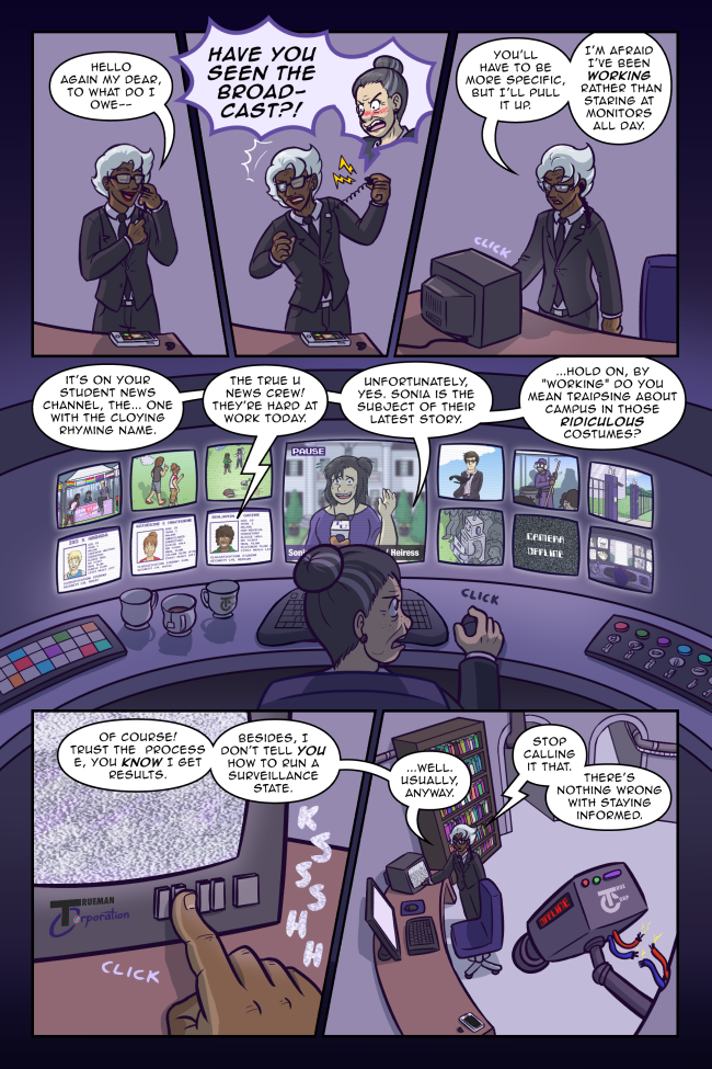 I know you want to keep an eye on me for my own sake E, there's just all these gosh darn camera-hungry rats down here... True Colors 3-49: Staying Informed