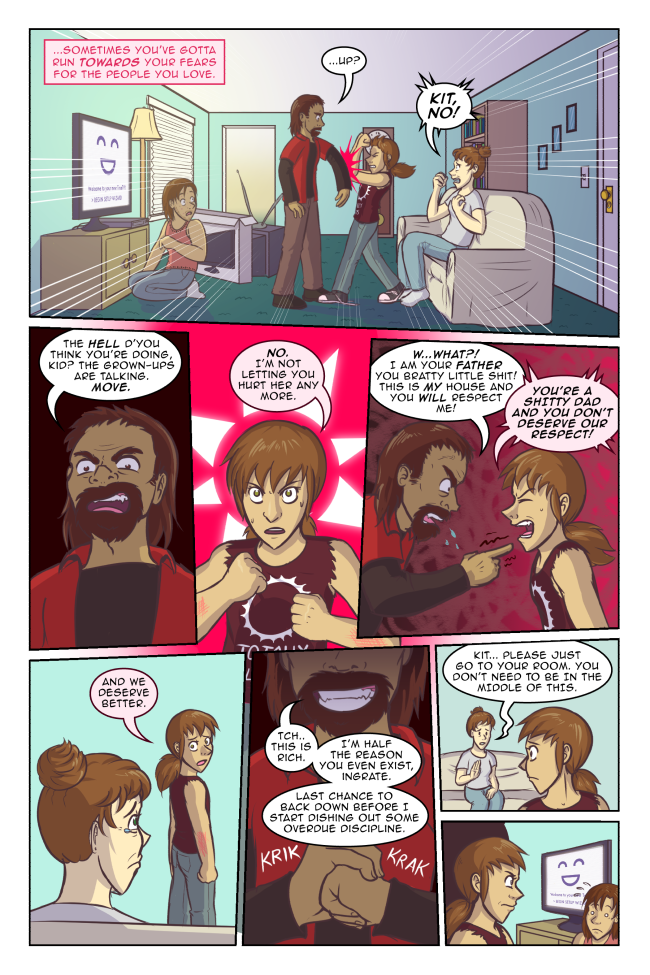 'sorry mom, I've got CHARACTER DEVELOPMENT to do' True Colors k-24: Overdue